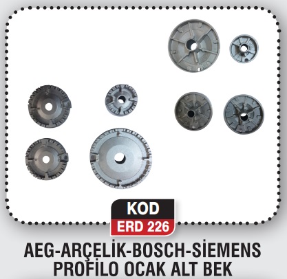 AEG-ARÇELİK-BOSCH-SİEMENS-PROFİLO OCAK ALT BEK ERD 226